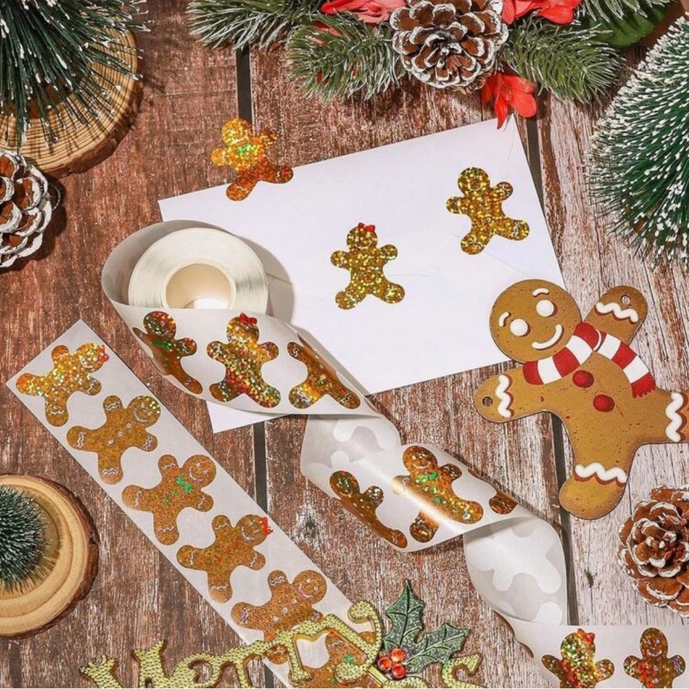 500 Festive Gingerbread Man Stickers